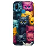 Senada Huawei P20 Lite ile Uyumlu Kılıf Resimli Desenli Silikon Kedicikler
