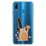 Senada Huawei P20 Lite ile Uyumlu Kılıf Resimli Desenli Silikon Kedili J Harfi