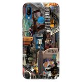 Senada Huawei P20 Lite ile Uyumlu Kılıf Resimli Desenli Silikon Newyork Retro