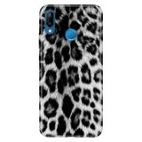 Senada Huawei P20 Lite ile Uyumlu Kılıf Resimli Desenli Silikon Siyah Kürk