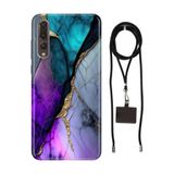 Senada Huawei P20 Pro ile Uyumlu Kılıf Altın Tozu Silikon İpli Boyun Askı Aparatı