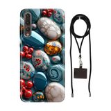 Senada Huawei P20 Pro ile Uyumlu Kılıf Çakıl Taşları Silikon İpli Boyun Askı Aparatı