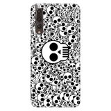 Senada Huawei P20 Pro İle Uyumlu Kılıf Desenli Baskılı Silikon Skull White