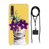 Senada Huawei P20 Pro ile Uyumlu Kılıf Gerçeküstü Silikon İpli Boyun Askı Aparatı
