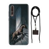 Senada Huawei P20 Pro ile Uyumlu Kılıf Horse Silikon İpli Boyun Askı Aparatı