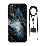 Senada Huawei P20 Pro ile Uyumlu Kılıf Karanlık Silikon İpli Boyun Askı Aparatı