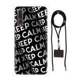 Senada Huawei P20 Pro ile Uyumlu Kılıf KeepCalm Silikon İpli Boyun Askı Aparatı