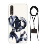 Senada Huawei P20 Pro ile Uyumlu Kılıf Lover Silikon İpli Boyun Askı Aparatı