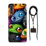 Senada Huawei P20 Pro ile Uyumlu Kılıf Renkli Canavarlar Silikon İpli Boyun Askı Aparatı
