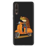 Senada Huawei P20 Pro ile Uyumlu Kılıf Resimli Desenli Silikon Gezgin Kurbağa
