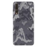 Senada Huawei P20 Pro ile Uyumlu Kılıf Resimli Desenli Silikon Gri Kamuflaj