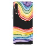 Senada Huawei P20 Pro ile Uyumlu Kılıf Resimli Desenli Silikon Rainbow Ametist