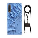 Senada Huawei P20 Pro ile Uyumlu Kılıf Sanatsal Silikon İpli Boyun Askı Aparatı