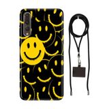 Senada Huawei P20 Pro ile Uyumlu Kılıf Smile Yellow Silikon İpli Boyun Askı Aparatı