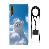 Senada Huawei P20 Pro ile Uyumlu Kılıf Teddy Cloud Silikon İpli Boyun Askı Aparatı