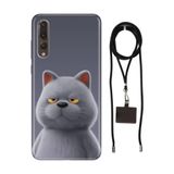Senada Huawei P20 Pro ile Uyumlu Kılıf Uykulu Kedi Silikon İpli Boyun Askı Aparatı