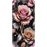 Senada Huawei P20 Pro Kılıf Desenli Baskılı Tpu Rubber Kapak Gold Gül - 001-Renkli