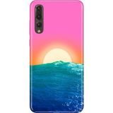 Senada Huawei P20 Pro Kılıf Desenli Baskılı Tpu Rubber Kapak Güneşin Doğumu - 001-Renkli