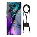 Senada infinix GT 20 Pro ile Uyumlu Kılıf Altın Tozu Silikon İpli Boyun Askısı