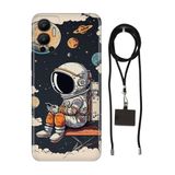 Senada Infinix Hot 12 ile Uyumlu Kılıf Astro Desenli Silikon İpli Boyun Askı Aparatı