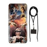 Senada Infinix Hot 12 ile Uyumlu Kılıf Dont Care Desenli Silikon İpli Boyun Askı Aparatı