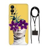 Senada Infinix Hot 12 ile Uyumlu Kılıf Gerçeküstü Desenli Silikon İpli Boyun Askı Aparatı