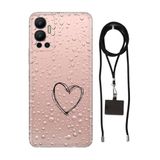 Senada Infinix Hot 12 ile Uyumlu Kılıf Kalbim Desenli Silikon İpli Boyun Askı Aparatı
