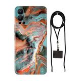 Senada Infinix Hot 12 ile Uyumlu Kılıf Karma Ametist Desenli Silikon İpli Boyun Askı Aparatı