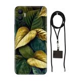 Senada Infinix Hot 12 ile Uyumlu Kılıf Orman Kokusu Desenli Silikon İpli Boyun Askı Aparatı