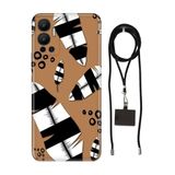 Senada Infinix Hot 12 ile Uyumlu Kılıf Plant Desenli Silikon İpli Boyun Askı Aparatı