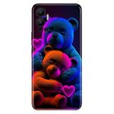 Senada Infinix Hot 12 ile Uyumlu Kılıf Resimli Desenli Silikon Bear Love