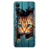 Senada Infinix Hot 12 ile Uyumlu Kılıf Resimli Desenli Silikon Cat