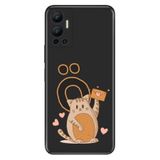 Senada Infinix Hot 12 ile Uyumlu Kılıf Resimli Desenli Silikon Kedili O Harfi