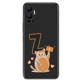 Senada Infinix Hot 12 ile Uyumlu Kılıf Resimli Desenli Silikon Kedili Z Harfi
