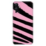 Senada Infinix Hot 12 ile Uyumlu Kılıf Resimli Desenli Silikon Pembe Siyah