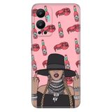 Senada Infinix Hot 12 İle Uyumlu Kılıf Silikon Desenli Resimli Uv Kapak Art Chili Girl
