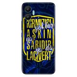 Senada Infinix Hot 12 İle Uyumlu Kılıf Silikon Desenli Resimli Uv Kapak Aşkın Rengi Sarı Lacivert