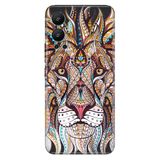 Senada Infinix Hot 12 İle Uyumlu Kılıf Silikon Desenli Resimli Uv Kapak Aslan Mandala