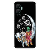 Senada Infinix Hot 12 İle Uyumlu Kılıf Silikon Desenli Resimli Uv Kapak Astronot Ufo