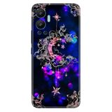 Senada Infinix Hot 12 İle Uyumlu Kılıf Silikon Desenli Resimli Uv Kapak Ayyıldız Neon Mandala