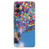 Senada Infinix Hot 12 İle Uyumlu Kılıf Silikon Desenli Resimli Uv Kapak Balonlu Ev