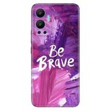 Senada Infinix Hot 12 İle Uyumlu Kılıf Silikon Desenli Resimli Uv Kapak Be Brave