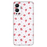 Senada Infinix Hot 12 İle Uyumlu Kılıf Silikon Desenli Resimli Uv Kapak Çilek