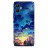 Senada Infinix Hot 12 İle Uyumlu Kılıf Silikon Desenli Resimli Uv Kapak Cloud City