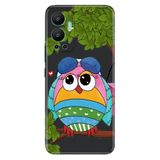 Senada Infinix Hot 12 İle Uyumlu Kılıf Silikon Desenli Resimli Uv Kapak Cool Baykuş