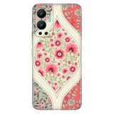Senada Infinix Hot 12 İle Uyumlu Kılıf Silikon Desenli Resimli Uv Kapak Dantel Çiçek