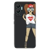Senada Infinix Hot 12 İle Uyumlu Kılıf Silikon Desenli Resimli Uv Kapak Dog Girl