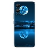 Senada Infinix Hot 12 İle Uyumlu Kılıf Silikon Desenli Resimli Uv Kapak Dolunay Deniz