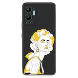 Senada Infinix Hot 12 İle Uyumlu Kılıf Silikon Desenli Resimli Uv Kapak Face Art