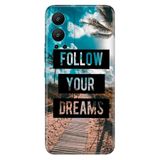 Senada Infinix Hot 12 İle Uyumlu Kılıf Silikon Desenli Resimli Uv Kapak Follow Your Dreams